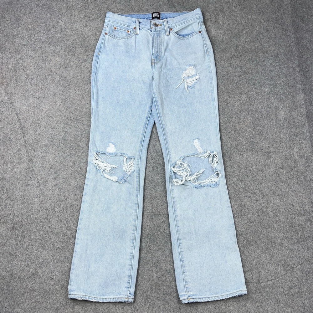BDG Urban Outfitters Jeans Womens 28 Light Wash Blue Distressed‎ Bootcut Denim